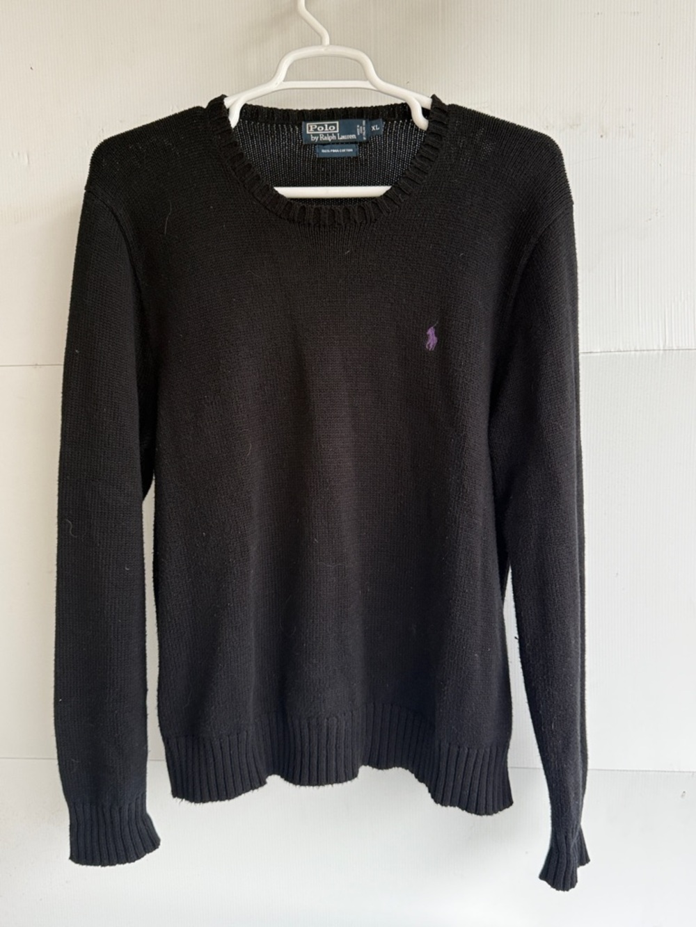Polo Ralph Lauren Pima Cotton Crewneck Sweater SIZE XL BLACK